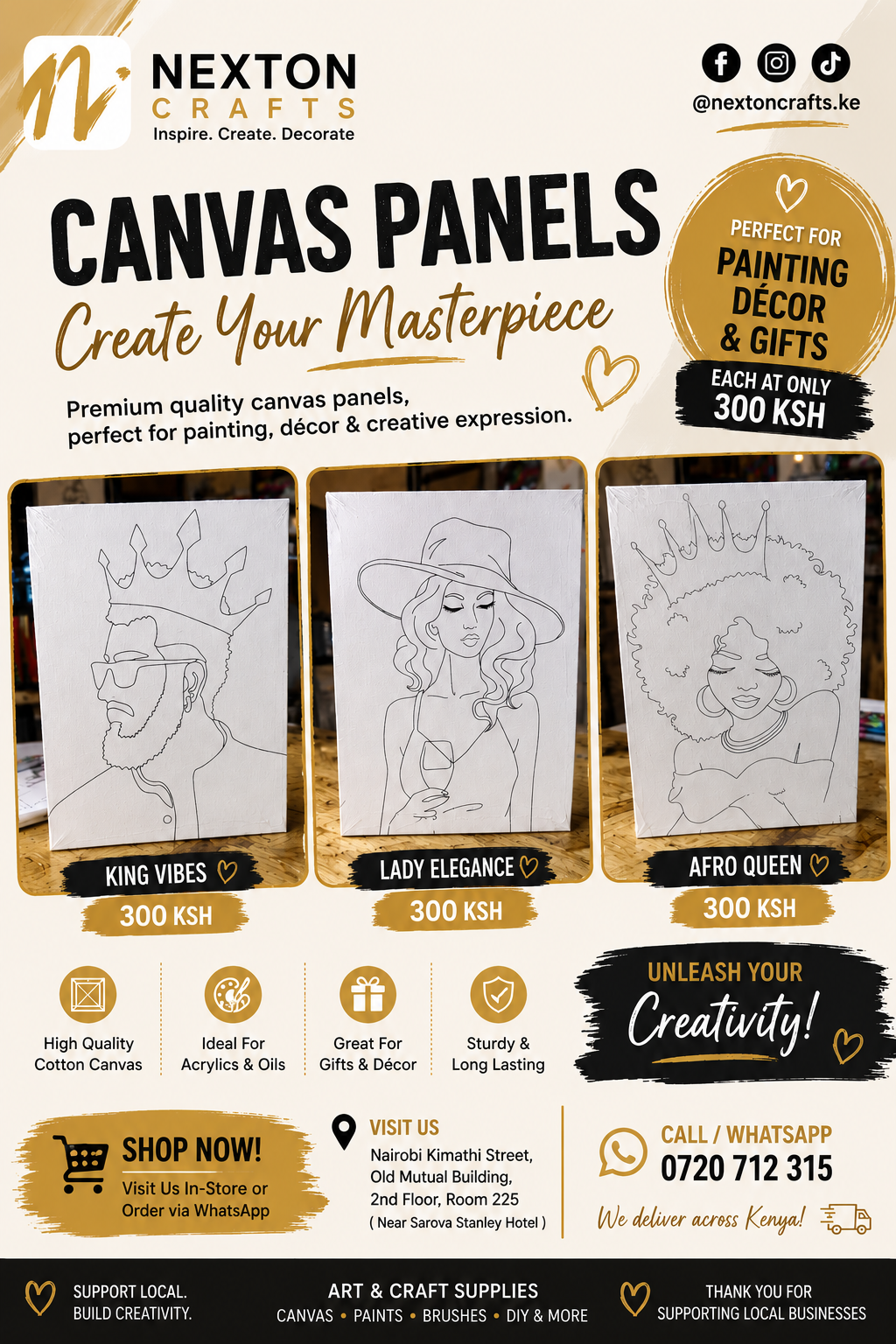 canvas panels