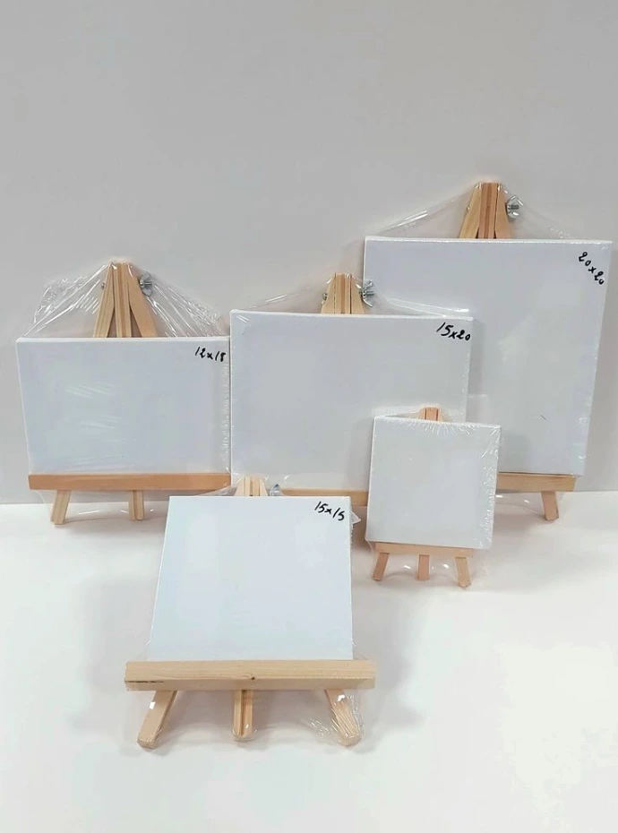 canvas with easel