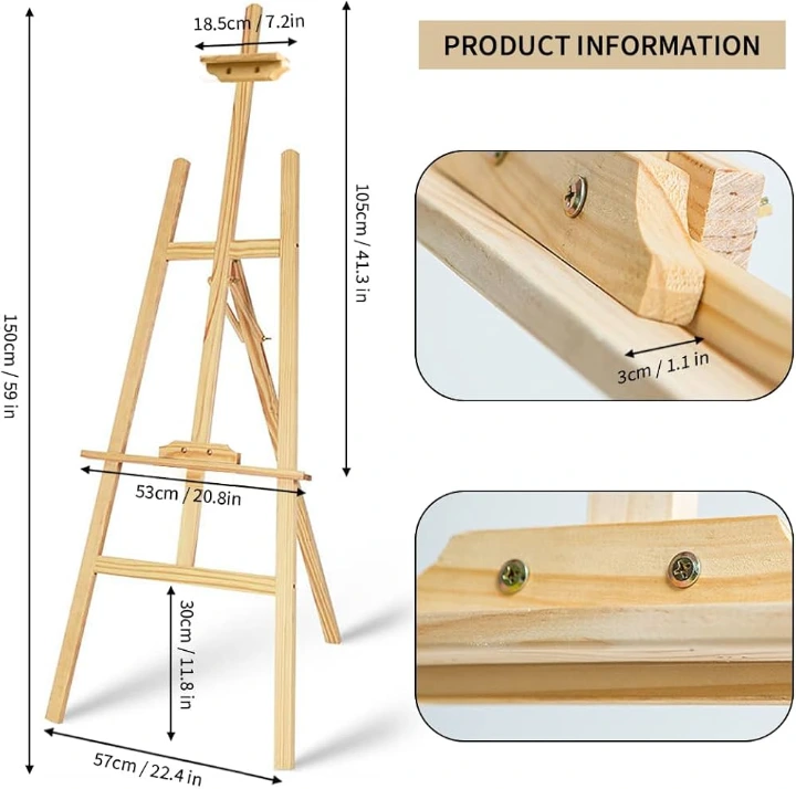 pinewood easel stand