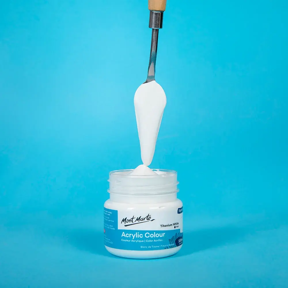 Mont-Marte-Acrylic-Colour-Paint-Signature-100ml-Tub-TitaniumWhite-MSCH1001_V08-Feature.webp