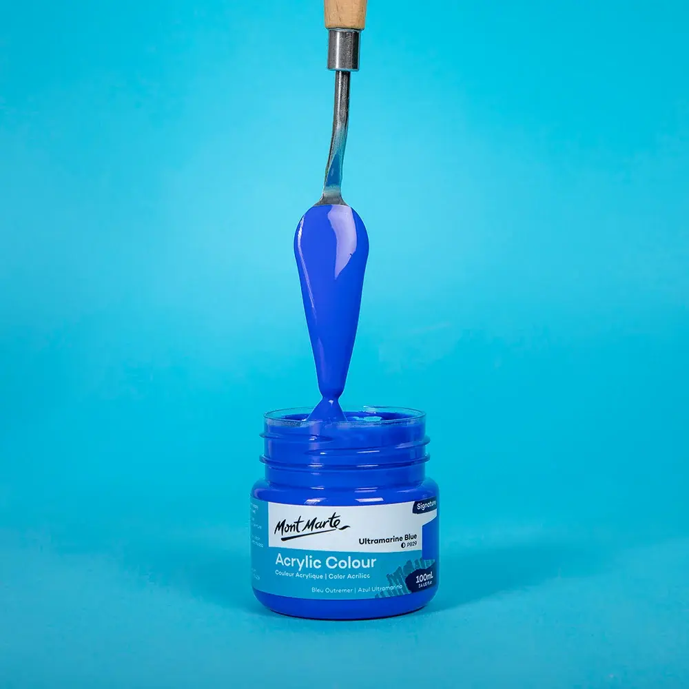 Mont-Marte-Acrylic-Colour-Paint-Signature-100ml-Tub-UltramarineBlue-MSCH1019_V08-Feature.webp