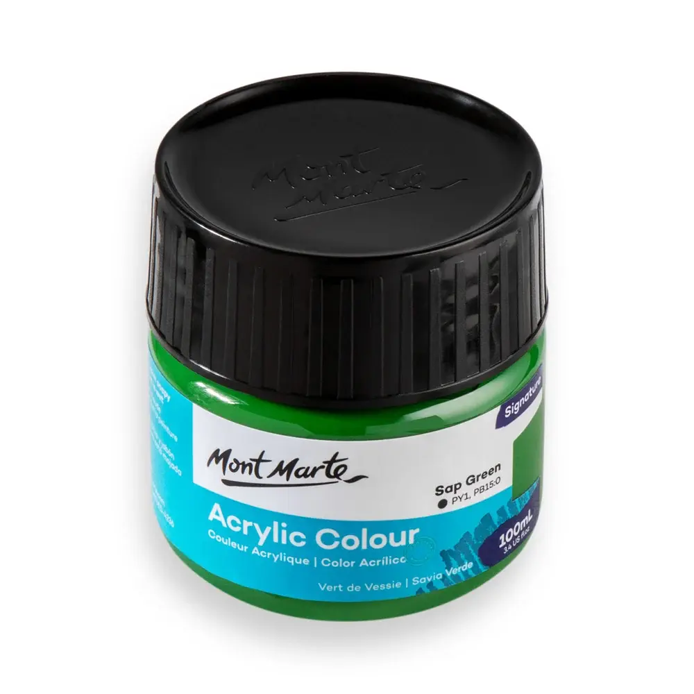 Mont-Marte-Acrylic-Colour-Paint-Signature-100ml-Tub-SapGreen-MSCH1026_V08-A.webp