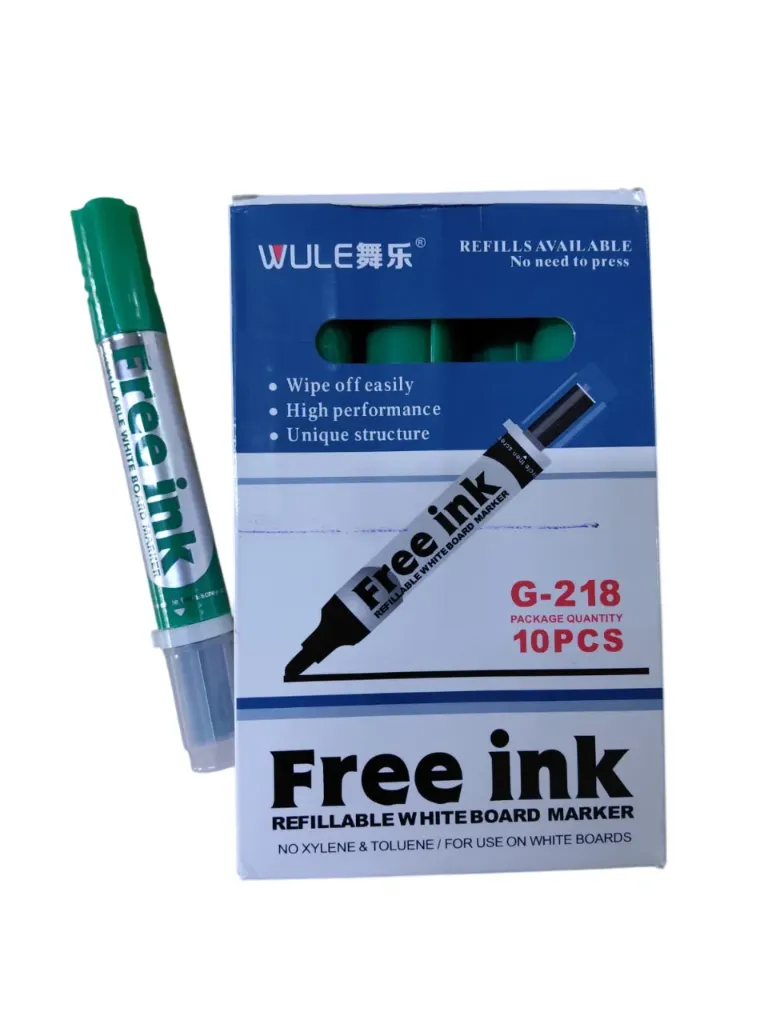 Free Ink Whiteboard Markers – Green (Pack of 10)