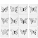 Pre-Printed Butterfly & Flower Canvas – 20x25cm Painting Board