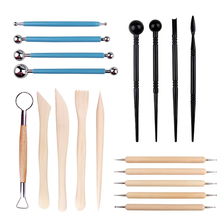 18 Pcs Art & Craft Tools Set – Polymer Clay Sculpture & Modeling Tools