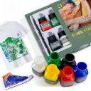 6 Colors Fabric Acrylic Paint Set – 30ml Artist Level Fiber Paint for Cloth