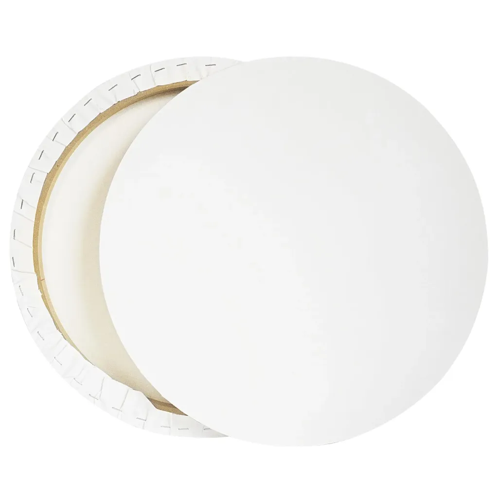 Premium 25cm Stretched Round Canvas for Painting