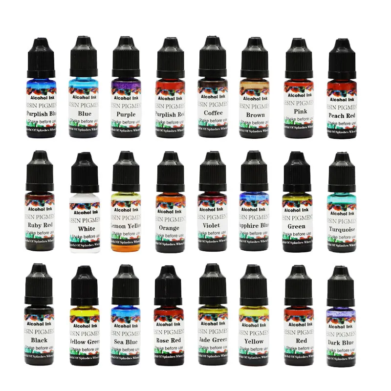 Alcohol Ink Resin Pigment Set – 10ml Dye for Resin Art & DIY Crafts (Purplish Blue)