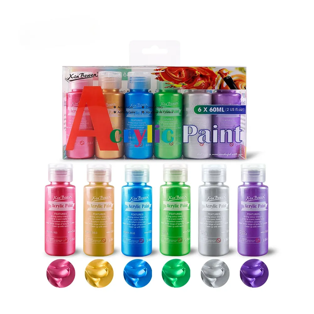 Artist Acrylic Paint Set – 60ML (6 Colors per Set) (Macaron Colors 6*60ML)