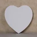 40CM Artist Heart Shape White Cotton Stretched Canvas