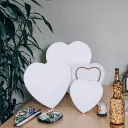 30CM Artist Heart Shape White Cotton Stretched Canvas