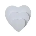 20CM Artist Heart Shape White Cotton Stretched Canvas