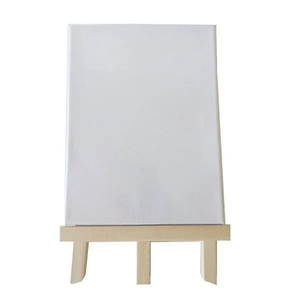 Plain Canvas with Wooden Stand – 20 x 30 cm