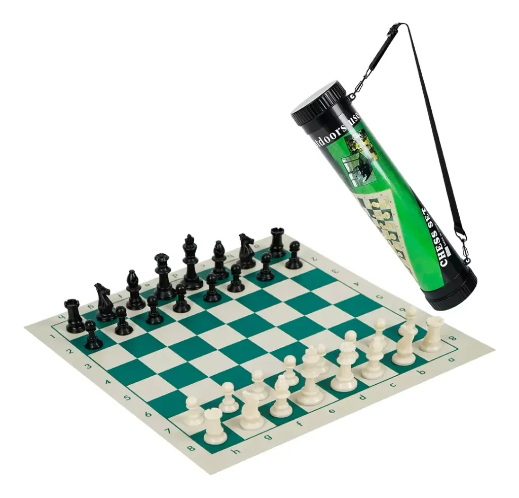 Premium Chess Mat with Artificial Leather – 45 x 45 cm