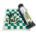 Premium Chess Mat with Artificial Leather – 30 x 30 cm