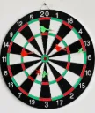 Double-Sided 17" Dartboard Set with 6 Darts
