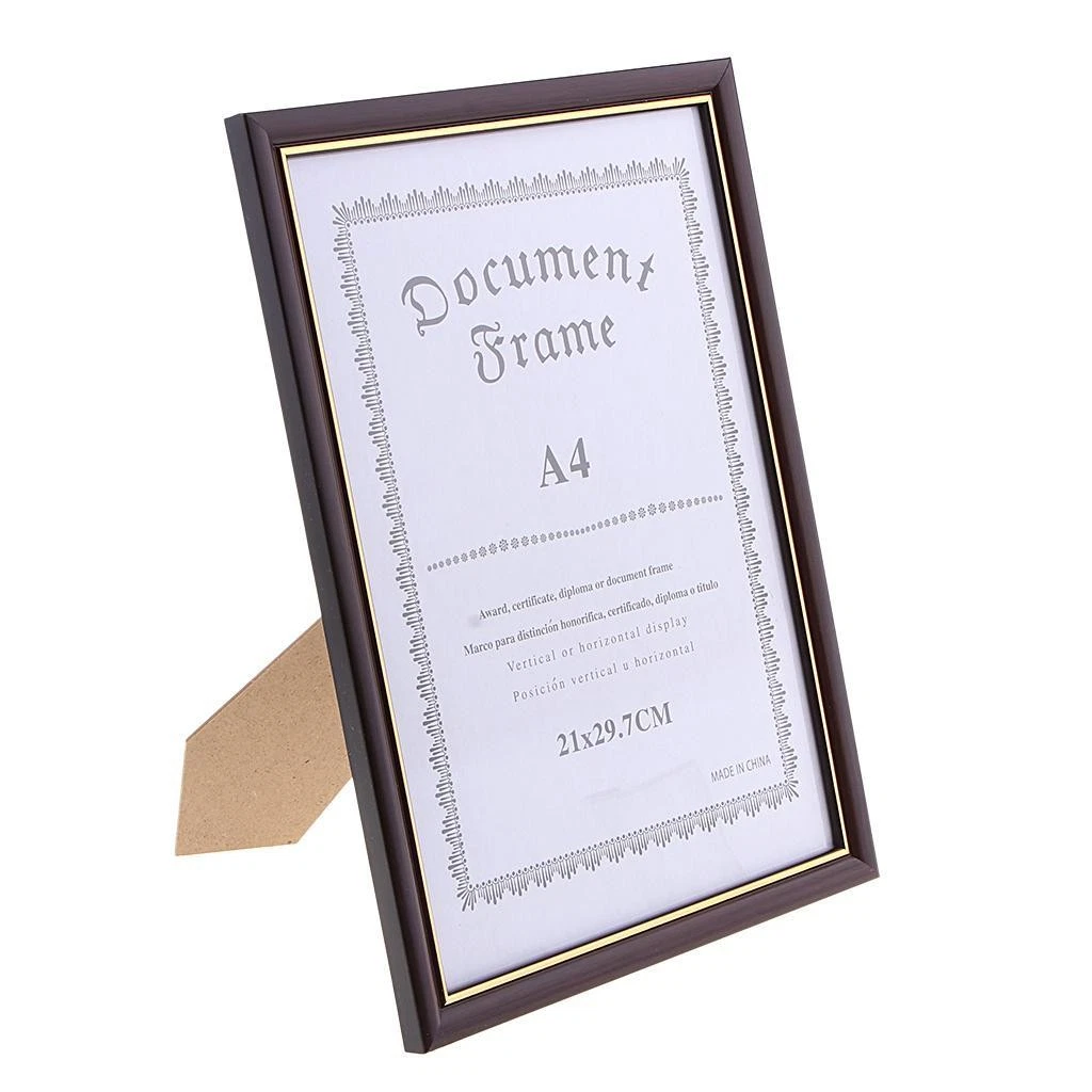 Brown Certificate & Document Frame (A4)
