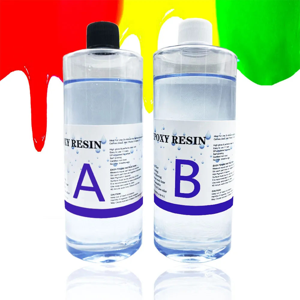 500ML 1:1 Crystal Clear Epoxy Resin & Hardener Kit