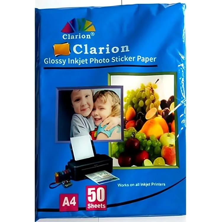 A4 Glossy Sticker Paper (50 Sheets)