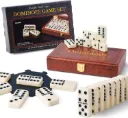 Dominoes Set in Leatherette Case