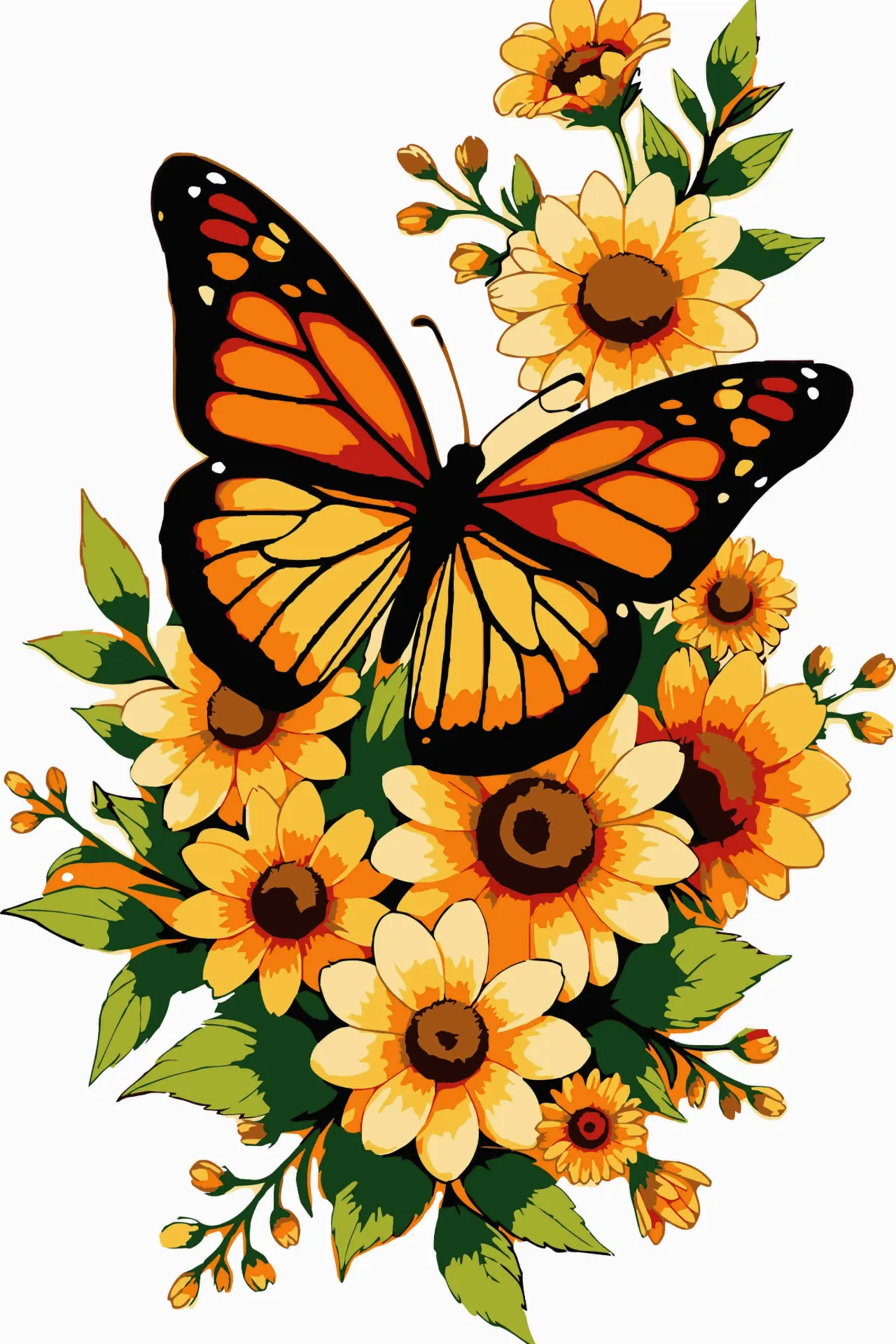 Paint by Numbers Butterfly Kit – 20 x 30 cm
