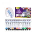12 Colors Oil Paint Set – 12ml Tubes with Brushes & Palette