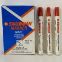 SNOWMAN G-12 Red Permanent Marker Set – 12 Pieces