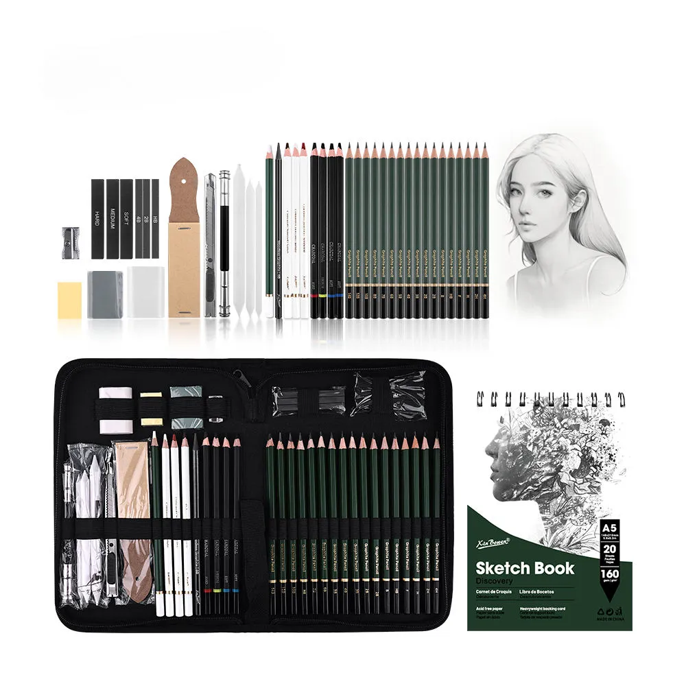 43 Pcs Pencil Sketching & Drawing Art Tool Kit