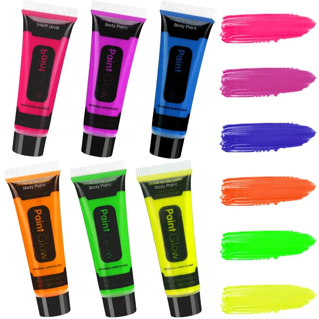 Rose Red Glow in the Dark Face & Body Paint 14ml