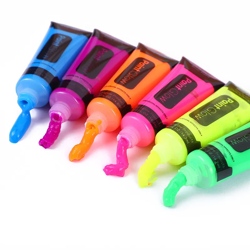 Peach Red Glow in the Dark Face & Body Paint 14ml
