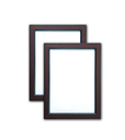 A4 Dark Brown Photo Frame with Glass Front
