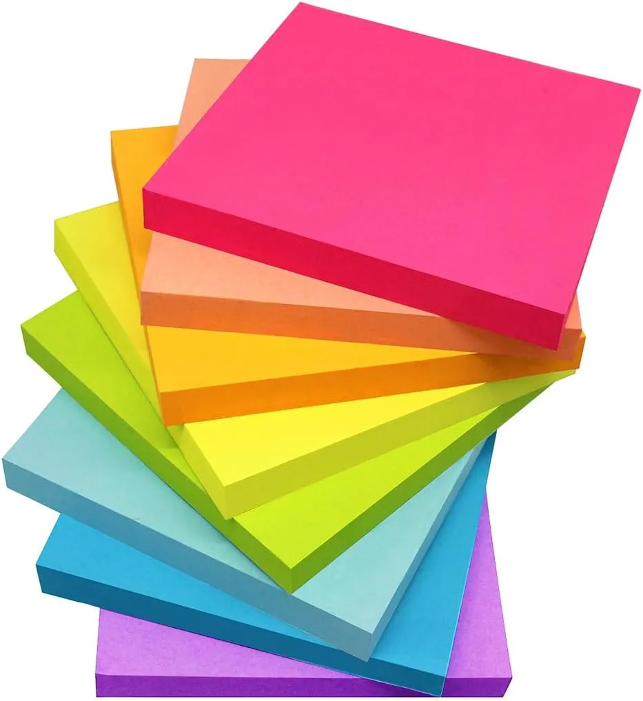 Colorful Sticky Notes 3 x 3 Inch