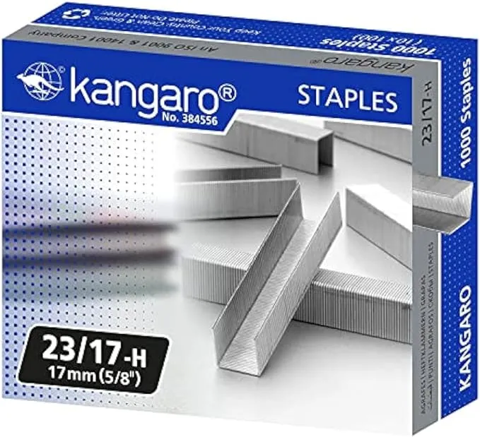 Kangaro Staple Pins 23/17 – Heavy Duty Stapler Pins