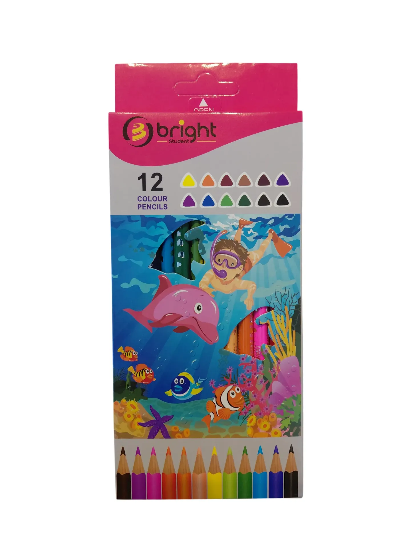 Bright Student 12 Colour Pencils