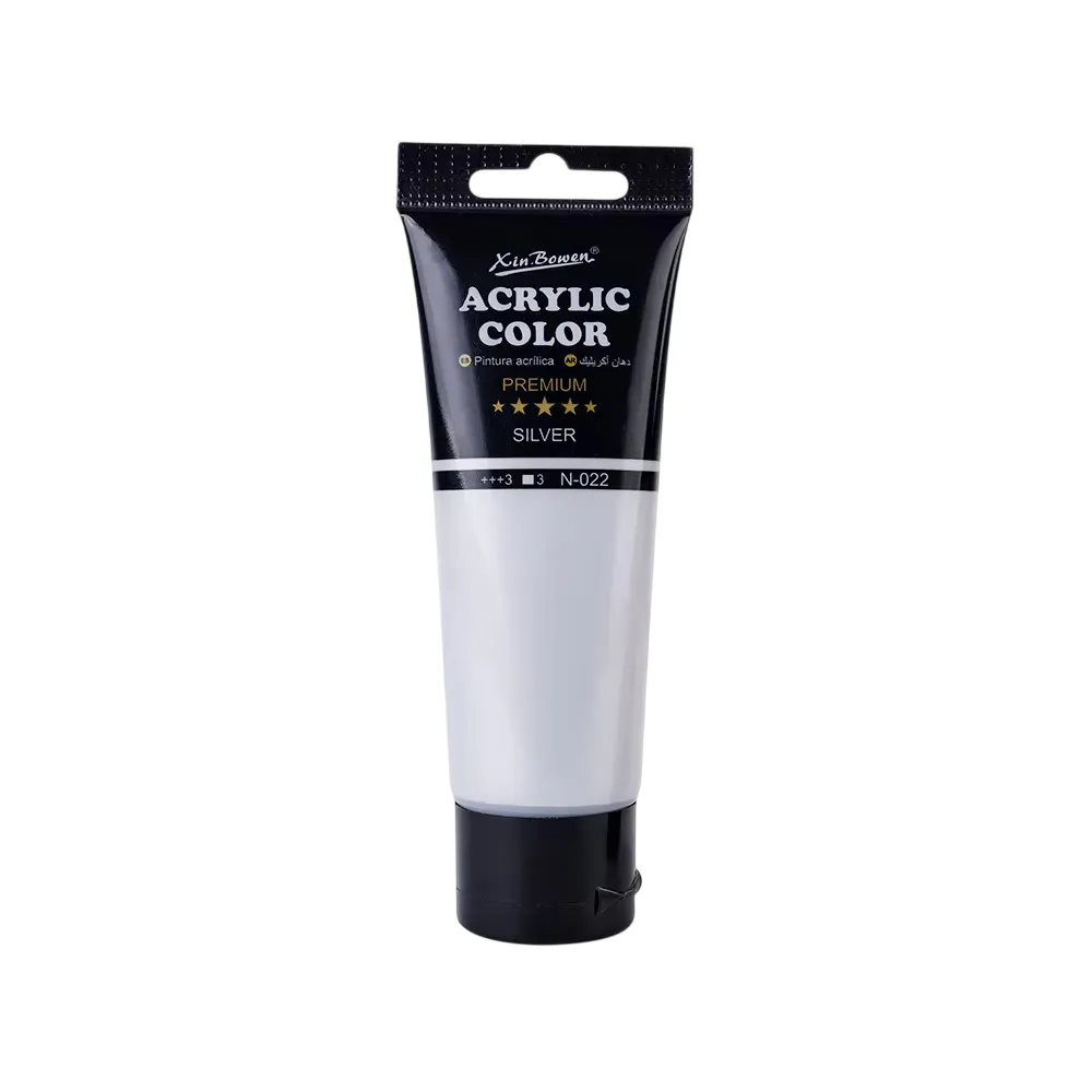 Pearl Silver 75ML Acrylic Paint