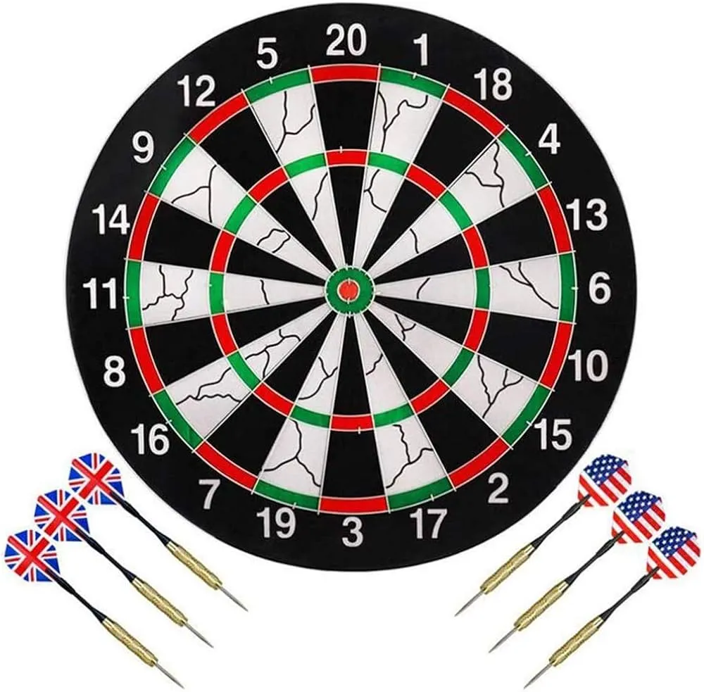 Double-Sided 18-Inch Dart Board Set