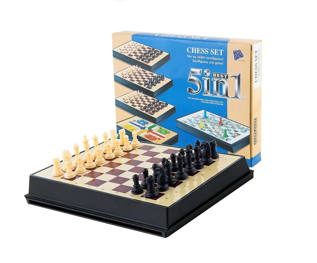 Magnetic 5-in-1 Chess Board Game Set