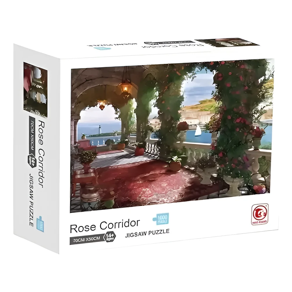 Rose Corridor Mediterranean Jigsaw Puzzle 1000 Pieces