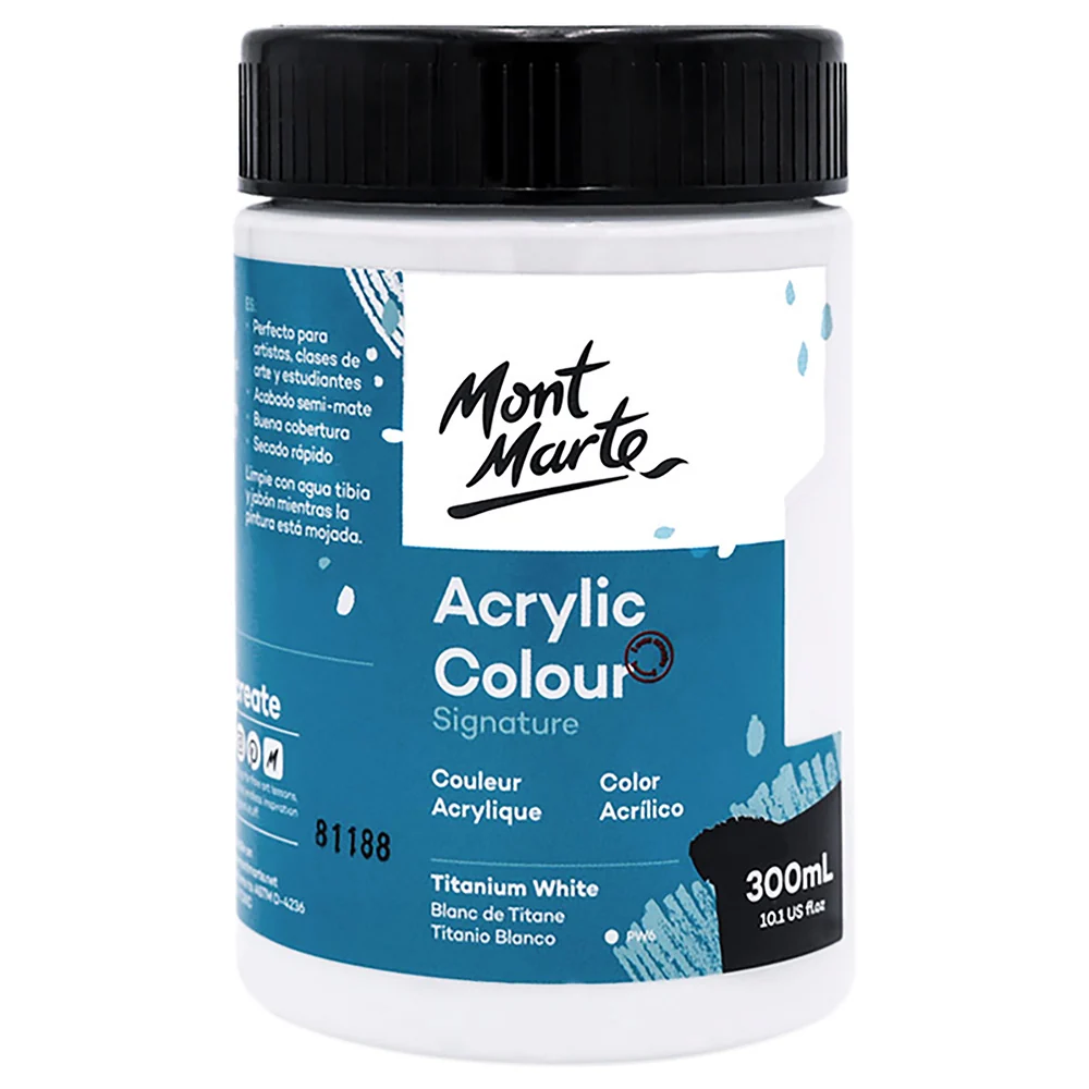 Acrylic Colour Paint Signature 300ml – Titanium White