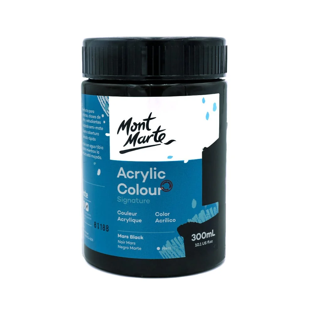 Acrylic Colour Paint Signature 300ml – Mars Black