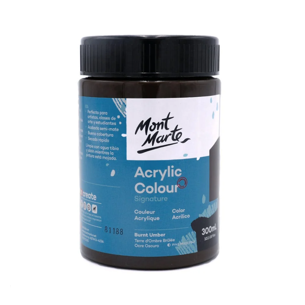 Acrylic Colour Paint Signature 300ml – Burnt Umber