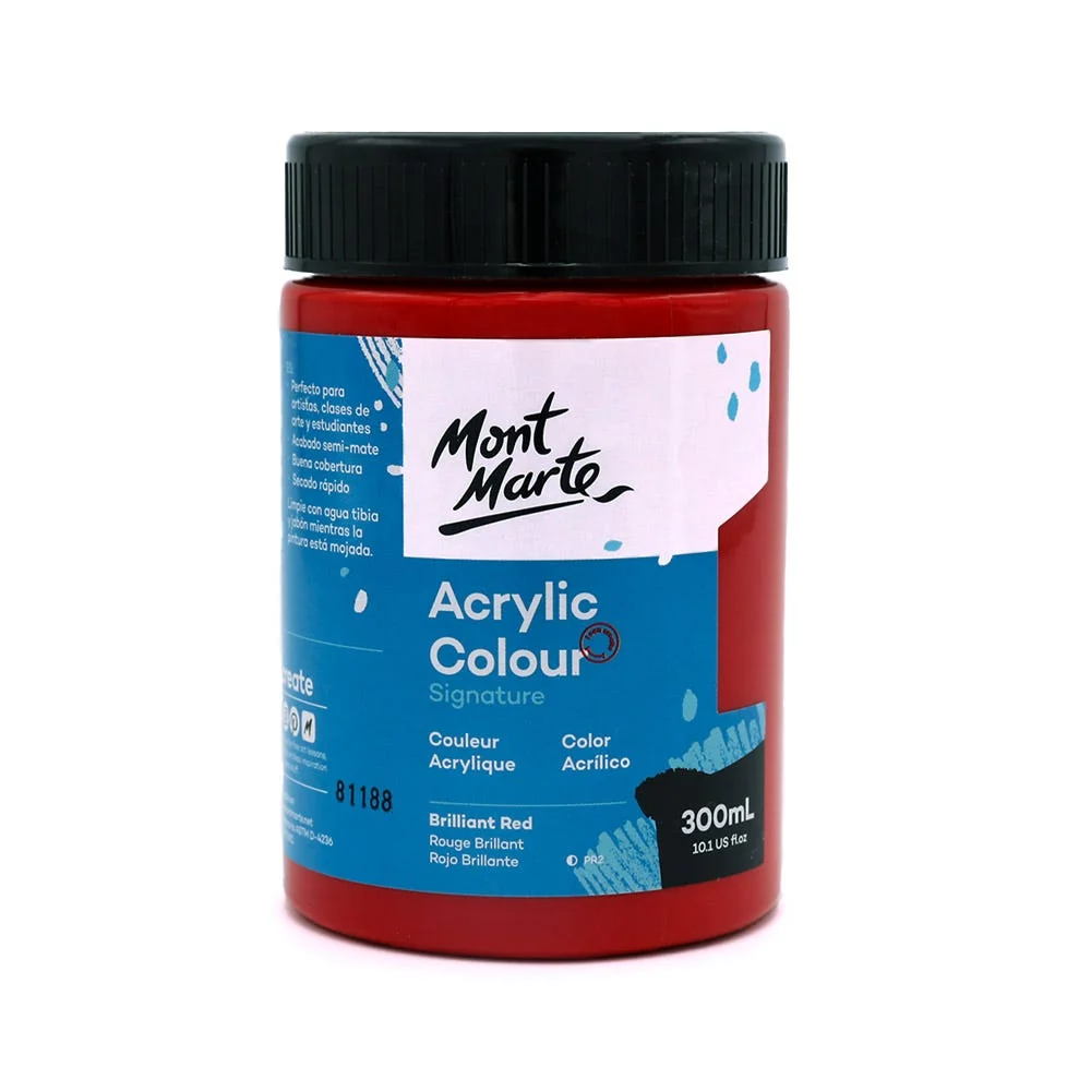 Acrylic Colour Paint Signature 300ml – Brilliant Red