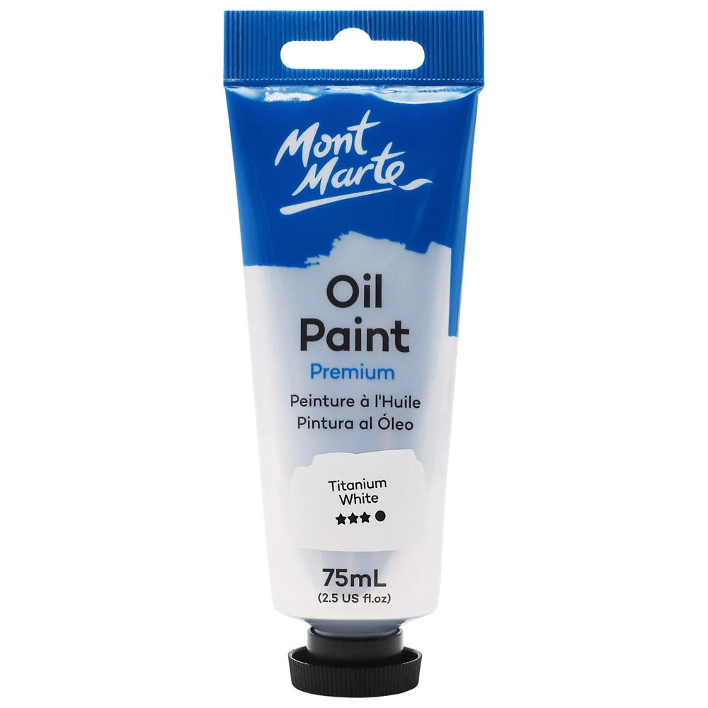 Mont Marte Premium Oil Paint 75ml – Titanium White