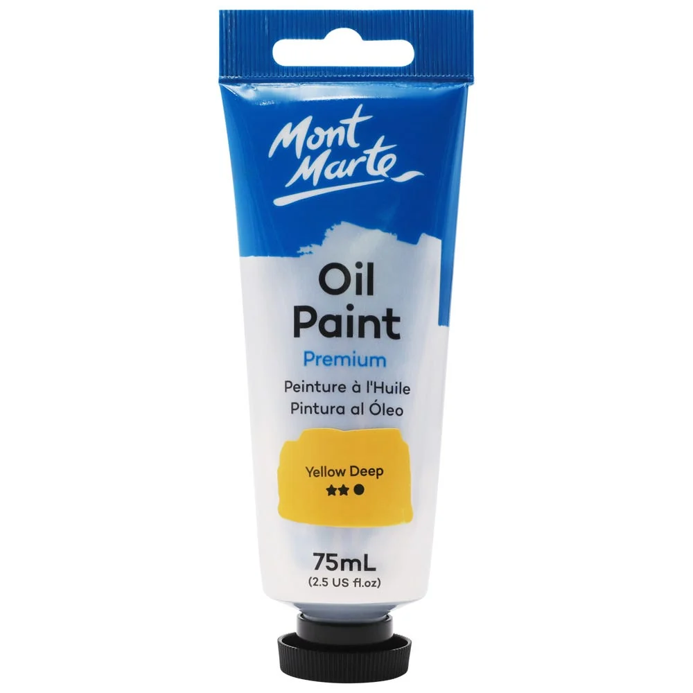Mont Marte Premium Oil Paint 75ml – Yellow Deep