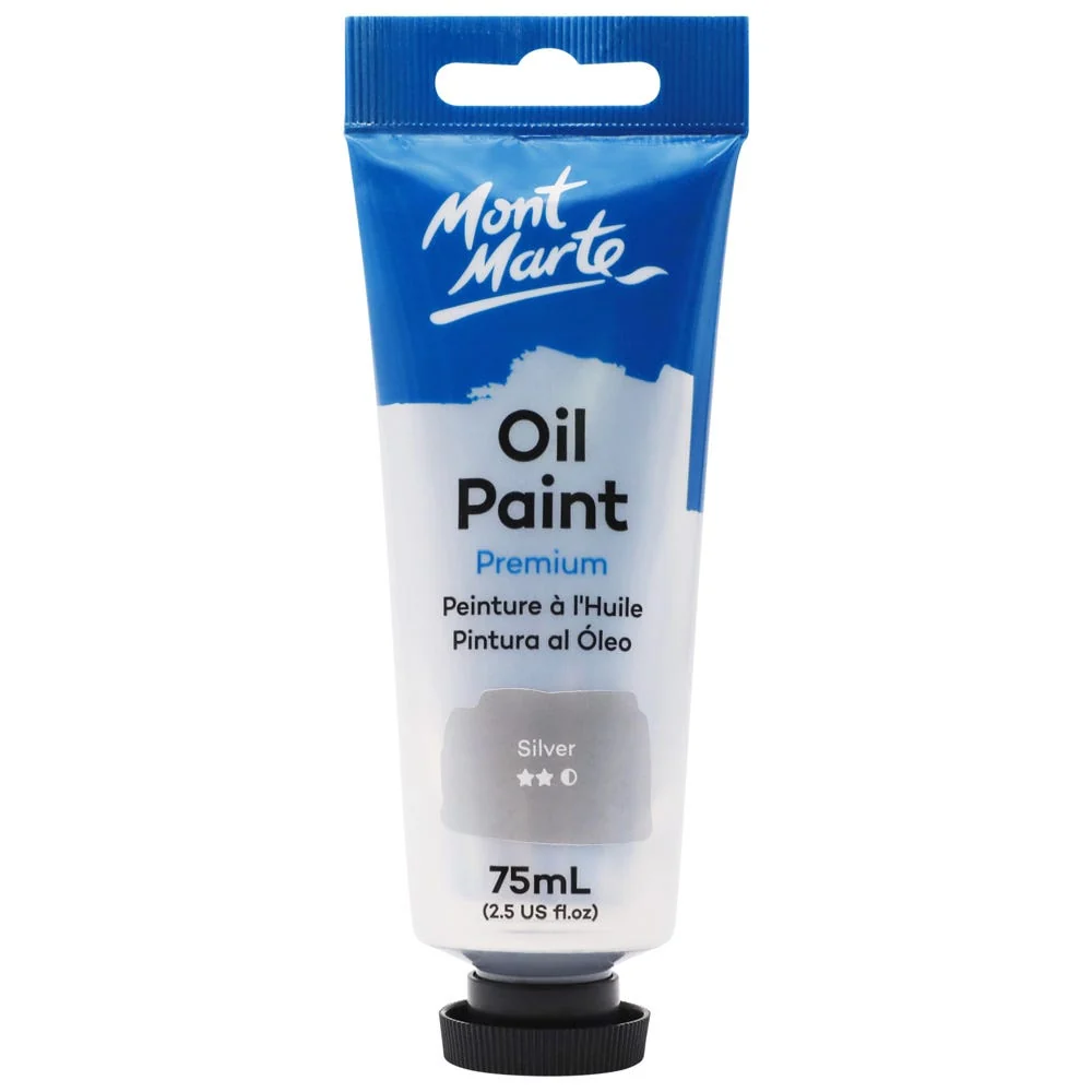 Mont Marte Premium Oil Paint 75ml – Silver