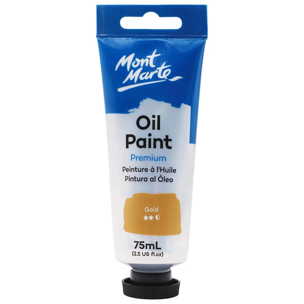 Mont Marte Premium Oil Paint 75ml – Gold