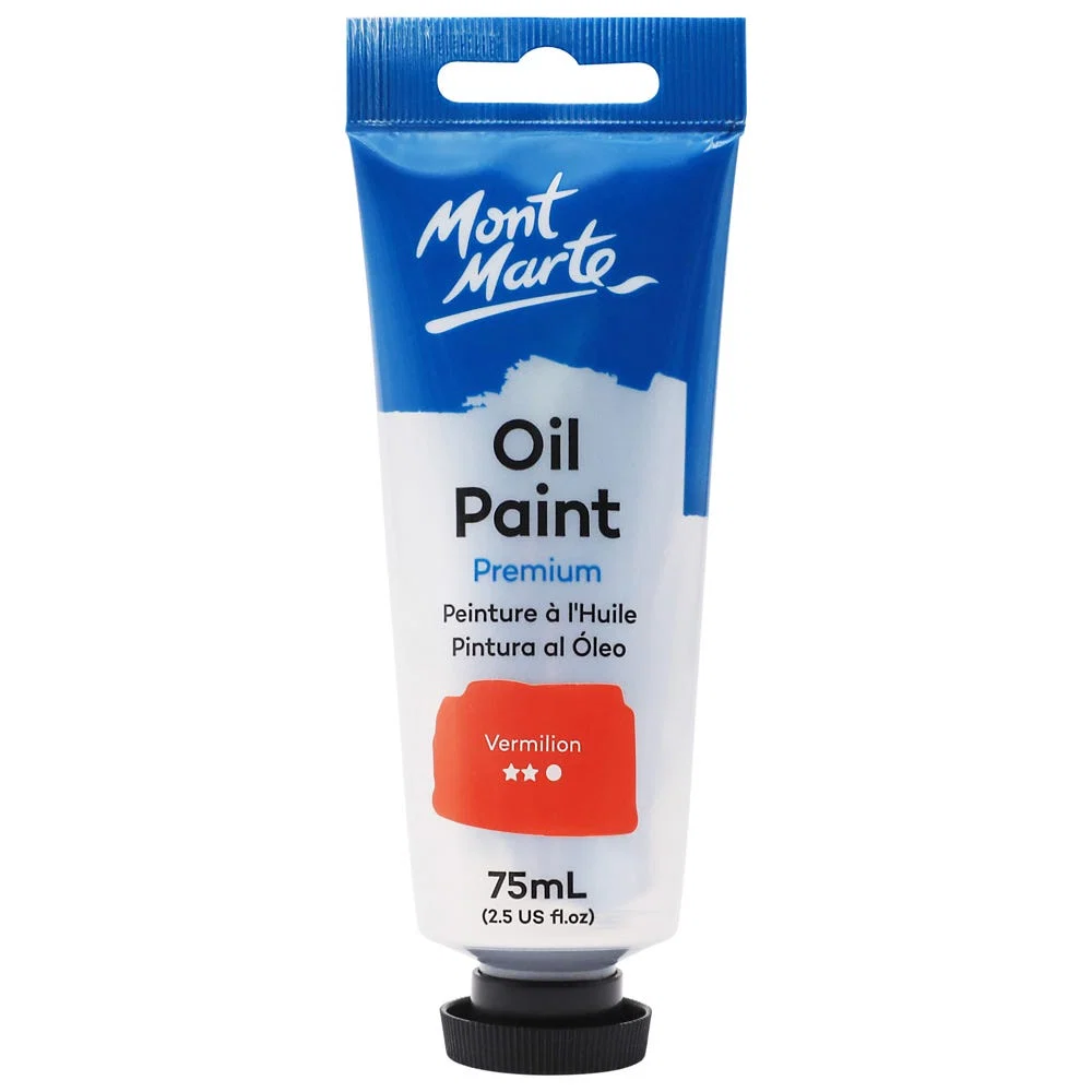 Mont Marte Premium Oil Paint 75ml – Vermilion