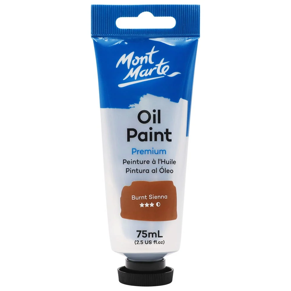 Mont Marte Premium Oil Paint 75ml – Burnt Sienna