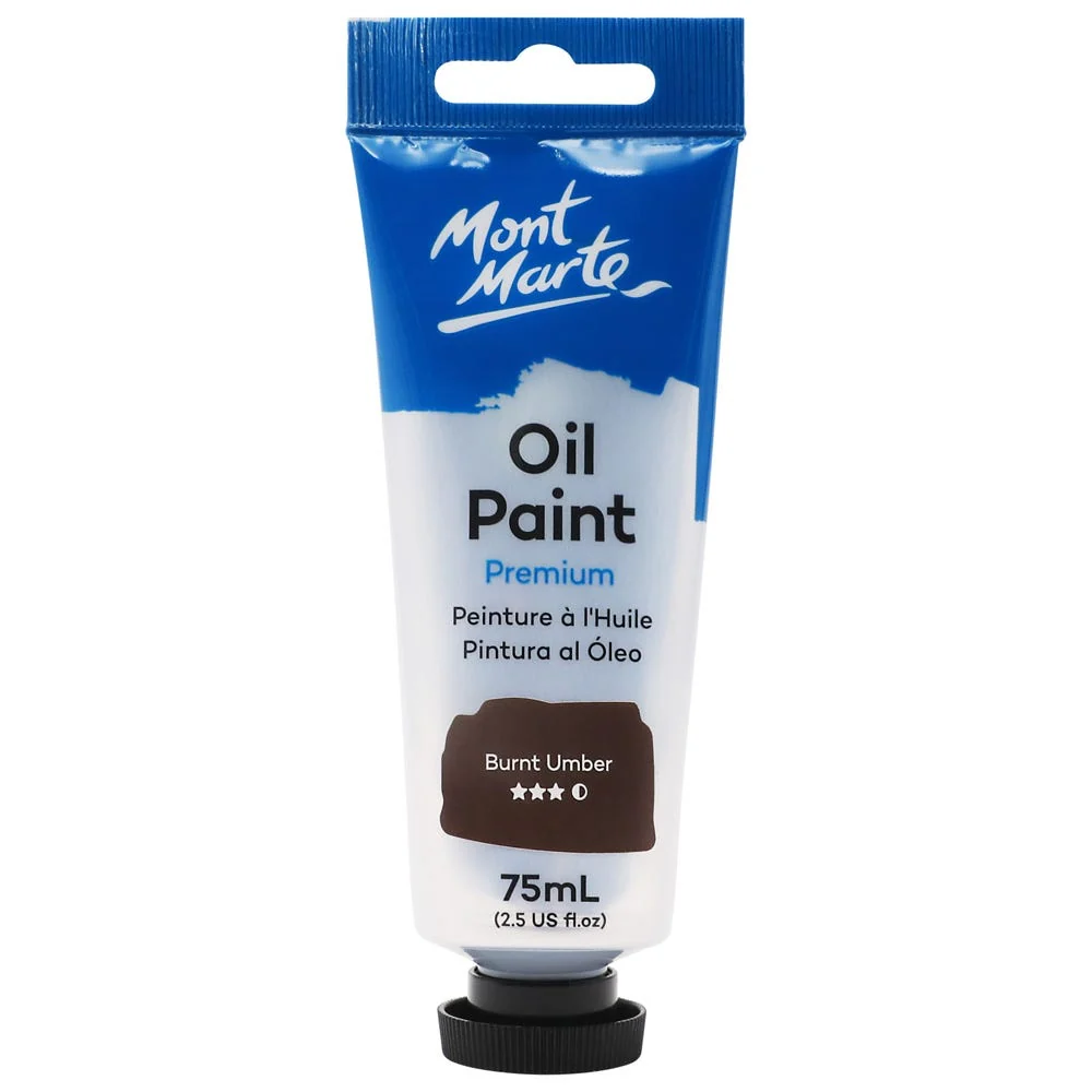 Mont Marte Premium Oil Paint 75ml – Burnt Umber