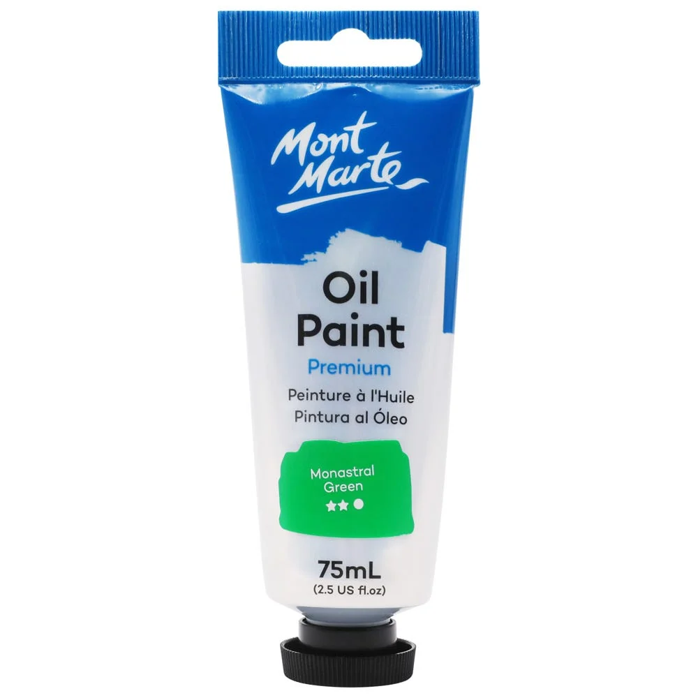 Mont Marte Premium Oil Paint 75ml – Monastral Green